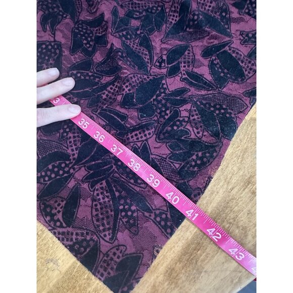 Maeve Elorn lace ruched dress from Anthropologie Sz 12 Burgundy & Black - Picture 7 of 7